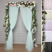 5 feet x 10 feet Sheer Tulle Curtain Backdrop Panels Party Wedding Decorations