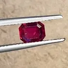 Natural Ruby 6.3x5.4x2.7 emerald cut Gemstone, Weight-1.02 carats, No Heat Ruby
