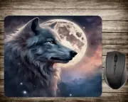 Mother Wolf-Non Slip Neoprene Computer Mouse Pad