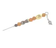 Cookie Cake Decorating Scribe - Carnelian Stone With Turtle Bone Bead 15cm