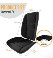 Kingphenix Car Seat Cushion with Back Support Memory Foam Ergonomic Black