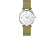 Rosefield RMOLS-R05 White Dial Green Leather Womens Watch