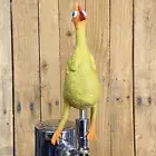 Rubber Chicken Beer Keg Tap Handle Yellow