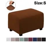 Stretch Ottoman Cover Ottoman Slip Sover Ottoman Protector - Light coffee