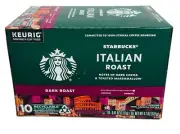 Starbucks Italian Roast Dark Roast Coffee Keurig K Cup Cups 10 ct 4.1 oz
