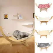 Deluxe Pet Cat Hammock Wooden Frame Swing Bed DIY Comfy Dog Nest Hanging Cradle
