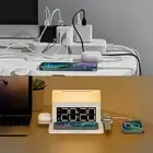 N65 15W Multifunctional Wireless Charger Table Lamp Alarm Clock 6 In 1 Quick Kit