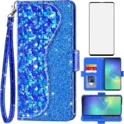 Phone Case for Samsung Galaxy S10 Plus Wallet Cover with Screen Protector