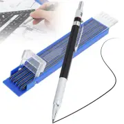 Carpenter Pencils With 24 Refills Woodworking Marking Tool Mechanical Multifunct
