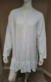 $78 WOMEN'S PLUS CONTEXT SIZE 2X WHITE RAYON SWEATER P62 e
