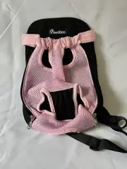 Small Pet (Cat/Dog) Carrier, Black & Pink PAWABOO New