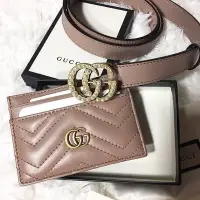 在飛比找Yahoo!奇摩拍賣優惠-【二手正品】 Gucci Marmont GG logo信用