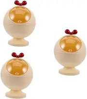 Cabilock 3pcs Modern Purple Desktop Trash Can Rotating Jewelry Storage Hairbrush Holder for Home