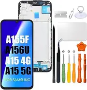 for Samsung Galaxy A15 4G / 5G Screen Replacement LCD Display for Samsung A155 A156 LCD Screen A155F A156U Touch Digitizer Assembly with Repair kit(with Frame)