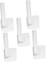 5pcs Nail- Wall Hooks Wall Mounted Hooks Self Adhesive Hook for Bathroom Sticky Wall Hooks Sticky Hooks Cute Wall Hook Small Wall Hooks Adhesive Hooks for Towel Plastic White Amosfun