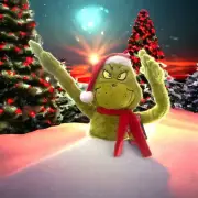 Dr Suess The Grinch Tree Hugger Tree Topper Poseable Christmas Decoration NWT