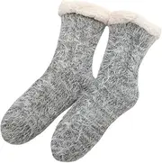 [Healeved] 1Pair Warm Thermal Slipper Socks for Women Thickened Non Slip Bed Socks for Autumn and Winter Cozy Indoor Floor Socks Present for Cold Days
