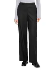 Theory Wide Leg Pull On Full Length Pants in Wool