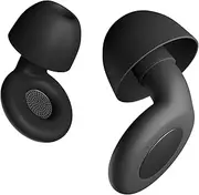 Noise Reduction Ear Plugs For Sleep - August EAR530 - Soft Reusable Washable Silicone Earplugs for Hearing Protection, 4 Sizes XS/S/M/L with Storage Case - SNR 25db Noise Cancelling for Flight - Black