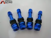 4 X Bolt On Blue Aluminum Valve Stems With Dust Caps Set For Toyota Volvo