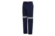 3 x Mens Hard Yakka Basic Drill Cargo Pant Cotton Navy Pants With Tape