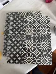 VERA BRADLEY Spiral Bound Notebook w/pocket black and white Paper NEW NWT sealed