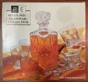 Vtg Perry Ellis Fine Italian 7 pc Glassware Set