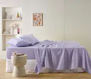 Lilac French Linen Sheet Set