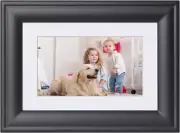 7-inch High Resolution Digital LED Screen Photo Frame, Elegant Wooden Frame, Ea