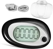 Mipcase Pedometer Clip for Accurate Step Tracking Lightweight Walking Counter with Lanyard Easy Reset Function Intuitive Design for Outdoor Activities and Daily Use