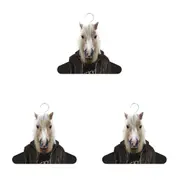 3PK Annabel Trends Zoo Portrait Coat Hanger/Hook Animal Clothes Organiser Horse