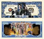Dr. Who Television Series British Science Fiction Commemorative Novelty Million Bill with Semi Rigid Protector