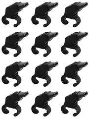Fox 40 Sonik Blast CMG 3-Chamber Pealess Whistle w/ Fingergrip, Black (12-Pack)