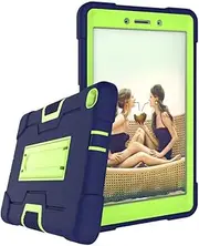 Tablet Cover Protection Case Compatible with Samsung Galaxy Tab A 8.0 (2019) SM-290/T295 Case Tablet Silicone Case with Kickstand, Heavy Duty Shockproof Shell Rugged Protective Cover Tablet Home(Navy