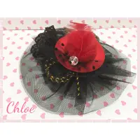 在飛比找蝦皮購物優惠-Chloe 手作 ~紅紅黑黑大圓帽