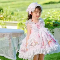 在飛比找蝦皮商城精選優惠-童裝2024女童裝蘿莉塔Lolita公主裙兒童卡通可愛背心裙