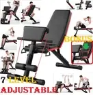 7LVL Adjustable Dumbbell Weight Abdominal Bench Sit-up Fitness Flat Gym Exercise