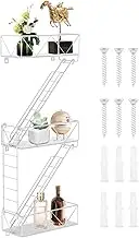 Hnvdkln Fire Escape Wall Shelf, New York Decorative Ladder Shelf, 3-Tier Bathroom Ladder Shelf, Wall Art Floating Shelf, Tier Corner Wall Shelves for Bedroom, Home Décor (White)