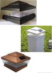 1-Pack Garden Black/Copper/White 5 X 5 Solar 5 LED 78Lumens Post Cap Lights