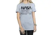 NASA Womens/Ladies Classic Space Shuttle Boyfriend T-Shirt (Sports Grey) - UTBI1390