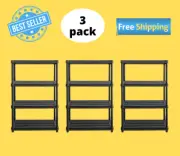 Berkley Jensen 4-Tier 600 lb. Resin Shelves 3 pack (No Ship To CA,PR,AK)