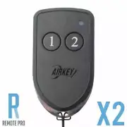 2 x NEW Genuine Airkey Air Key Garage/Gate Remote Control AK3TX2R/AK2 2 Button