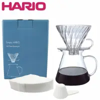 在飛比找momo購物網優惠-【HARIO】SIMPLY V60清透玻璃手沖禮盒組(S-V