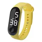 2-6pack LED Digital Watch Luxury Touch Screen Silicone Strap Wristwatch Yellow