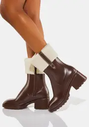 Chocolate Divine Devotion Heeled Booties