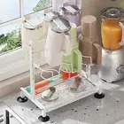Water Cup Drain Rack Bottle Organizer Adjustable Spice with High
