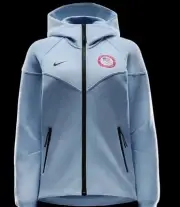 Nike Team USA Womens Tech Fleece Sz S Windrunner Full-Zip Hoodie Blue FN1340-441