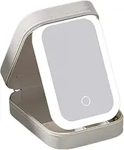 Led Mirror Makeup Organizer | Travel Makeup Case Handle | Lighted Cosmetic Holder | Cosmetic Holder Outing | Travel Makeup Organizer Lights | Lighted Mirror Makeup Case, Powder, Refer to