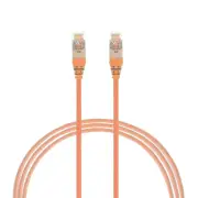 0.75m CAT6A RJ45 S/FTP THIN LSZH 30 AWG Network Cable | Orange