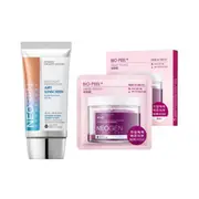 NEOGEN Dermalogy - Bio - Peel Gauze Peeling - Wine - 8ea + Day-Light Protection Airy Sunscreen SPF50+ - 50ml (1ea) Set